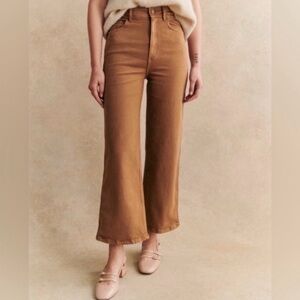 Sézane le crop brun jeans, 40